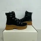 CALIA Women's Laurel Black Lace-Up Boots with Soft padded collar CA22WCW004-BLK