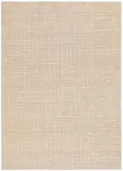 Abasco Croissant Beige Knitted Wool Rug