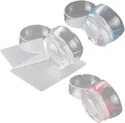 OFFIGAM 3 Sets Nail Art Stamper Kit of Jelly Stampers for Manicure Mixed Color Nail Art Tools and French Manicure Practical and Versatile