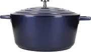 MasterClass Casserole Dish with Lid, Large 5L/28 cm, Lightweight Cast Aluminium, Induction Hob and Oven Safe, Blue