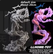 Anime OP Luffy Gear 5th Nika Lightning Resin 3D Print GK Kit Figure DIY Model