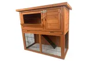YES4PETS Double Storey Rabbit Hutch Guinea Pig Cage , Ferret cage W Pull Out Tray