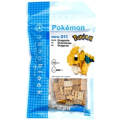 Nanoblock Pokemon Character Pack - Dragonite (190 piece set)