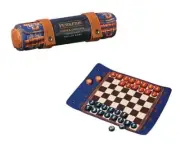 New Pendleton Chess and Checkers Set Travel Board Game Woven