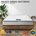 QUEEN Size Mattress Pocket Spring Luxury High Density Foam 5.0 / Medium Firmness