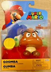 GOOMBA Super Mario Jakks Pacific 4" Figure With Coin