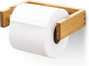 HEIMWERT Toilet Paper Holder Bamboo Toilet Paper Holder Wood - Design Toilet Paper Holder - Holds 100% Safe Without Falling Off I Toilet Roll Holder Sustainable I Paper Holder I Toilet Paper Holder