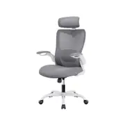MONA Mesh Ergonomic High Back Flipped Armrest Task Computer Office Chair - Grey