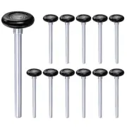 12pcs 1.8" Nylon Garage Door Rollers for 2" Garage Track, 6.5" Long Stem, Black