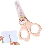 Child Scissors - Capybara Round Tip Safety Scissors,Small Primary School Craft Tools, Cutting Scrapbooking Accessories with Anti-Slip Handle