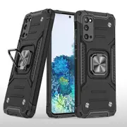 MCC Shockproof Samsung Galaxy S20 Heavy Duty Tough Case Cover Ring Holder [Black]