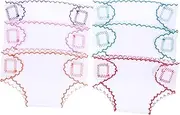 Toddmomy 6pcs Doll Cloth Diapers for Dolls Soft Nappies Accessories Pink Purple Red Green DIY Making Materials for Early Learning and Imaginative Play