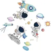 CATIEBYE 1 Set Boys and Girls Room Decals Themed Wall Stickers Space Themed Wall Decals for Home Dec