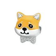 Shiba Dog Beads Charm Fit Bracelet Silver plating DIY Bracelet Fashion Jewelry