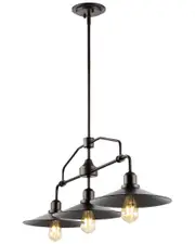 JONATHAN Y Nathan 38In 3-Light Industrial Farmhouse Iron Linear LED Pendant