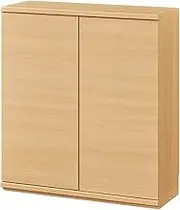 Shirai Sangyo PTS-8575D NA Under Counter Storage, Width 29.5 inches (75 cm), Depth 11.6 inches (29.6 cm), Height 33.5 inches (84.9 cm), Door Type, Natural Brown
