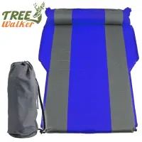 在飛比找momo購物網優惠-【TreeWalker】車用自動充氣睡墊(灰藍)