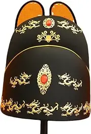 [XIALON] Wings Crowning Emperor Headdress Hat Wings Can Be Mixed with Flying Fish Han, Black, Medium