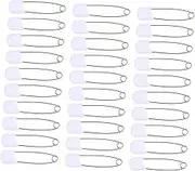 KONTONTY Baby Diaper Safety Pins 50pcs Large Diaper Buckle Safety Brooch Pins for Baby Nappy Use