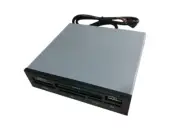 ASTROTEK 3.5' Internal Card Reader Black All In One USB2.0 Hub CF MS SD Flash Me