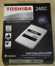 Toshiba 240GB 2.5" SATA III 7mm SSD Solid State Drive Q300 - New & Sealed