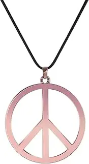 [LPYO] Love Peace Sign Necklaces for Women Girls Boys Men Alloy Vintage Retro Hippie Style Peace Sign Pendant Necklaces Handmade Adjustable Rope 60s or 70s Party Accessories Jewelry Gifts