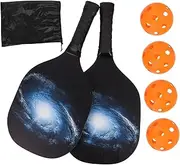 Sosoport 1 Set Lightweight Hole Ball Paddles Rackets Balls Kit Portable Outdoor Sports Supplies for Enhanced Hand Eye Coordination and Activities