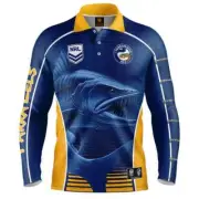 Parramatta Eels NRL Barracuda Fishing Shirt Mens Sizes S-5XL!