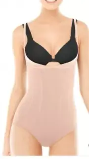 1060 Spanx Slimmer And Shine Open Bust Bodysuit L