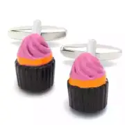 Cufflinks - Cupcakes Pastry Pink Orange