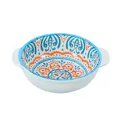 Lemon & Lime Moroccan Deco 16x13.5cm Ceramic Handled Bowl - Assorted