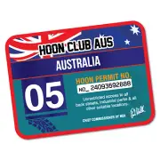 Hoon Club Aus Permit Sticker Aussie Car Flag 4x4 Funny Ute #6887EN