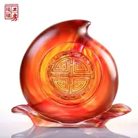 在飛比找momo購物網優惠-【琉璃工房 LIULI】好日好年好一生 壽桃(適合收藏 生日