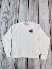 Champion Men Reverse Weave Sweatshirt Size Medium NWT White (C4)