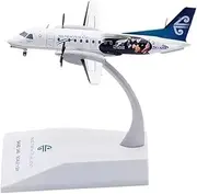 Pre-Built Model Aircraft 9CM for Air New Zealand Saab 340A ZK-NSK 1:200 Scale Model Airplane with Stand Collectible Aircraft Replica Miniature Airplane Model