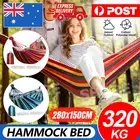 Outdoor Double Hammock Bed Swinging Camping Hanging Tree Strap Hook HOT