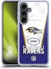 Head Case Designs Officially Licensed NFL Banner Baltimore Ravens Logo Art Soft Gel Case Compatible with Samsung Galaxy S24+ 5G