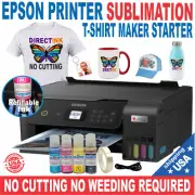 Et Epson Printer with Subli Ink for Printing T-shirt, Mug, Caps, Glass Start kit