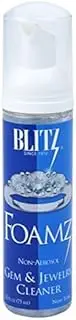 Blitz Foamz Gem & Jewelry Cleaning Foam for Gold, Silver, & Platinum Jewelry Polishes Non-Porous, Precious & Semi-Precious Stones Non-Toxic, Non-Abrasive, & Planet Friendly Made in The USA 2.5oz
