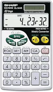 Sharp EL344RB EL344RB Metric Conversion Wallet Calculator 10-Digit LCD