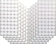 Labymos 500pcs (250 Pair Sets) 3/4" Diameter Sticky Back s Self Adhesive Hook and Loop Dots Tapes White