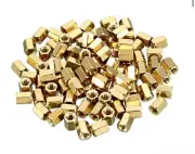 #2-56 Hex Standoff Threaded 2-56 Brass 0.188" (4.78mm) 3/16" Female lot of 1000
