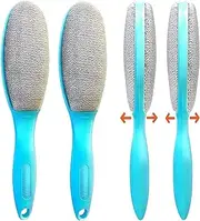 ezclean 2 Pack Lint Brush for Clothes, Couch, Furniture Reusable & Double Sided Pet Hair Remover Brush, Cleaner for Dog Cat Hair, Magic Velvet Lint Remover for Clothes, Fabric, Upholstery, Fuzz, Dust