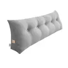 NNEAGS 150cm Silver Triangular Wedge Bed Pillow Headboard Backrest Bedside Tatam