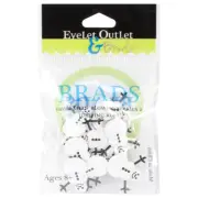 Eyelet Outlet QBRD-11 Shape Brads 12/Pkg-Snowmen