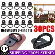 30X Heavy Duty D-Ring Tie Down Stainless Steel Anchor Point Black Universal AU