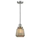 Innovations LED Chatham 6" Mini Pendant, 201C Series, BN/Merc - 201C-SN-G146-LED