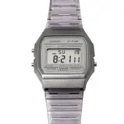 Casio F-91WS-8 Vintage Transparent Resin Band Digital Unisex Watch Original New