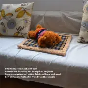 Self Warming Pet Pad Washable Double Sided Lamb Wool Plaid Pet Bed Mat For In