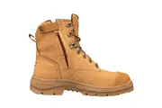 Oliver Mens AT's 150mm Lace Up Zipsider Work Boots 55332Z - Wheat